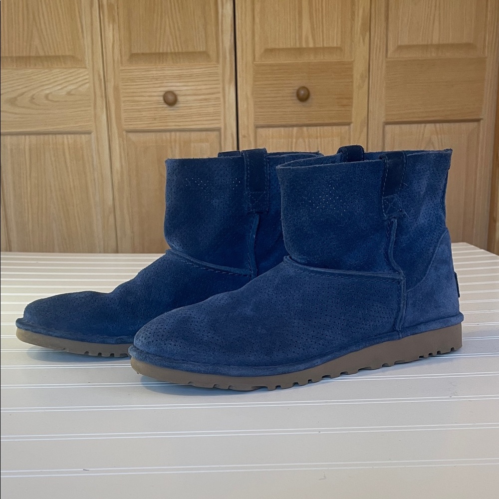 UGG Midnight Blue Suede Ankle Booties